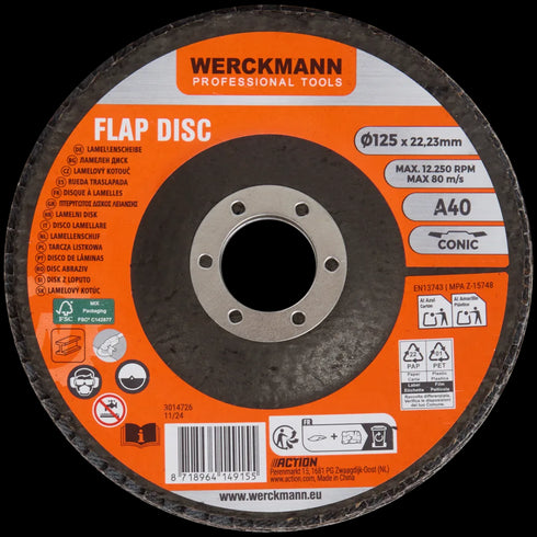 Disc Lămelar Premium Werckmann Ø 125 mm - Calitate Superioară pentru Tăieri Eficiente