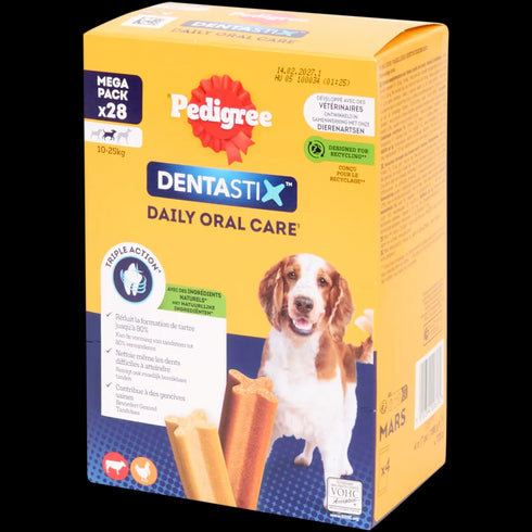 Gustări Premium Pedigree Dentastix pentru Igiena Orală a Câinelui Tău - Reduc Tartrul cu 80%!