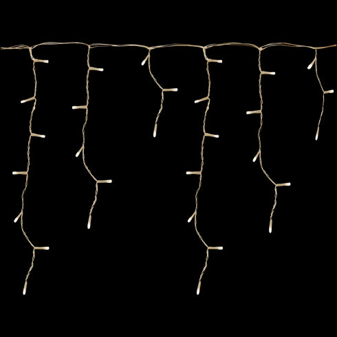Instalație Luminoasă Magică de Crăciun în Formă de Zâmburi - 7m, Lumină Albă Caldă