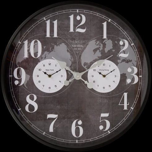 Ceas de Perete Elegant cu Cifre Romane - Mecanism Vizibil și Design Inovator