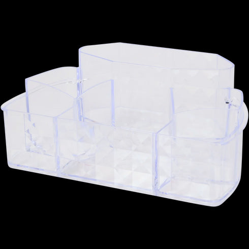 Organizator de machiaj elegant cu 6 compartimente - Soluția perfectă pentru spațiul tău