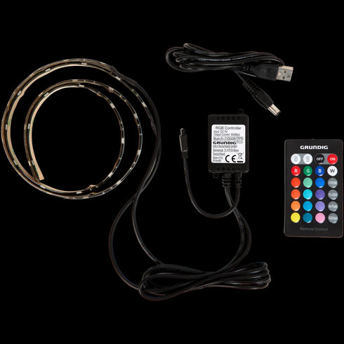 Benzi LED Grundig 50cm pentru TV - Iluminare Ambiantă RGB Controlată prin Telecomandă