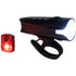 Set de lumini LED pentru biciclete Walfort STVZ0, 130 Lumen, Max. 100m, Indicator baterie