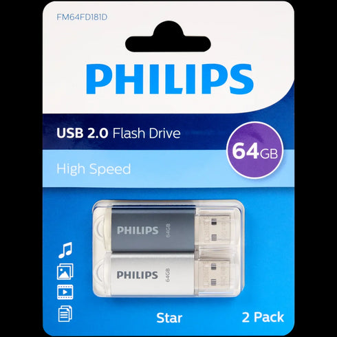 Stick USB Philips de 64GB - Stocare Rapidă și Sigură pentru Toate Fișierele Tale