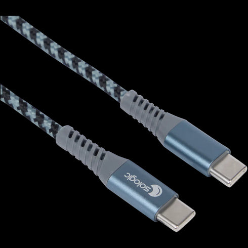 Cablu Sologic USB-C la USB-C Premium - 3 Metri, 60W, Ultra Rezistent, Ideal pentru Transfer Rapid de Date și Încărcare Eficientă