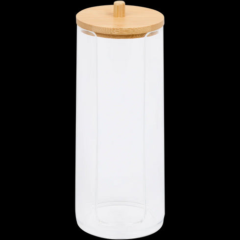 Suport Elegant din Bambus pentru Dischete Demachiante - Soluție Eco-Friendly pentru Baia Ta