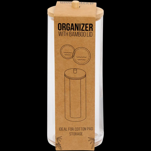 Suport Elegant din Bambus pentru Dischete Demachiante - Soluție Eco-Friendly pentru Baia Ta