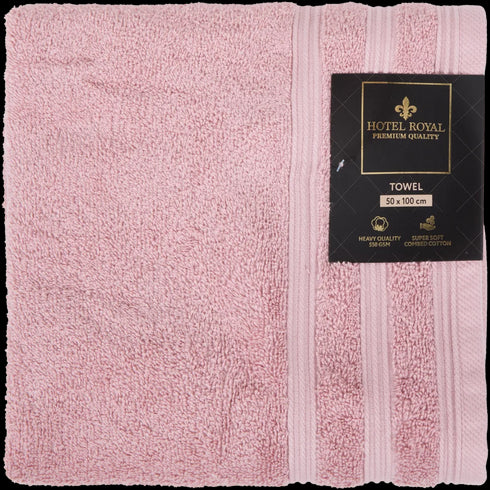 Prosop de Baie "Hotel Royal" - Roz Mauve, 100% Bumbac Egiptean, 50 x 100 cm