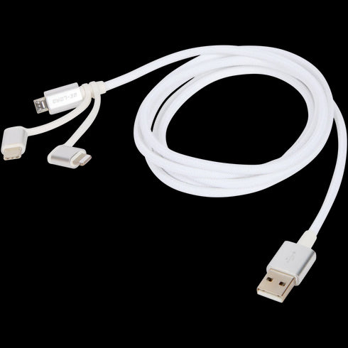 Cablu Premium 3-în-1 High Speed: Micro USB, USB-C, 8-Pin - Reîncărcare Rapidă și Transfer Date 480Mbps