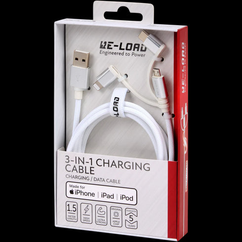 Cablu Premium 3-în-1 High Speed: Micro USB, USB-C, 8-Pin - Reîncărcare Rapidă și Transfer Date 480Mbps