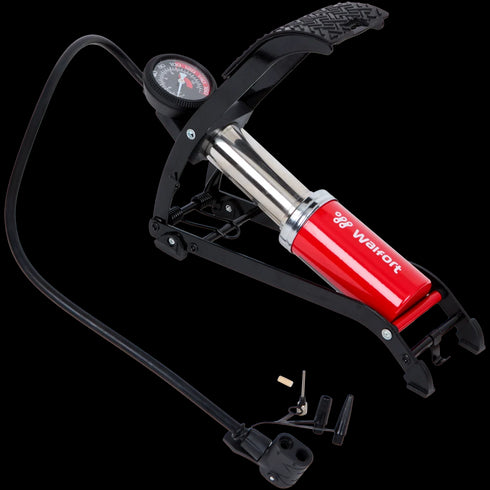 Pompă de Picior Profesională Walfort cu Manometru - Presiune Exactă pentru Biciclete și Mingi