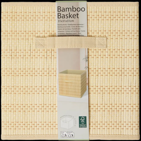 Coș de Depozitare din Bambus Natural - Soluția Elegantă și Eco-Responsabilă