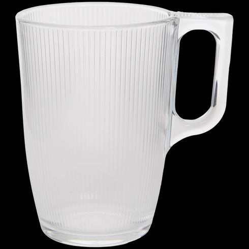 Cană de Ceai Elegantă din Sticlă cu Nervuri - Perfectă pentru Relaxare