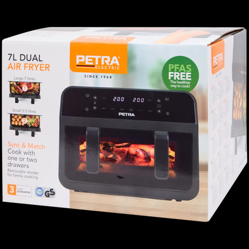 Friteuză cu Aer Cald "Petra Dual View" - Gătește Inteligent, Savurează Rapid!