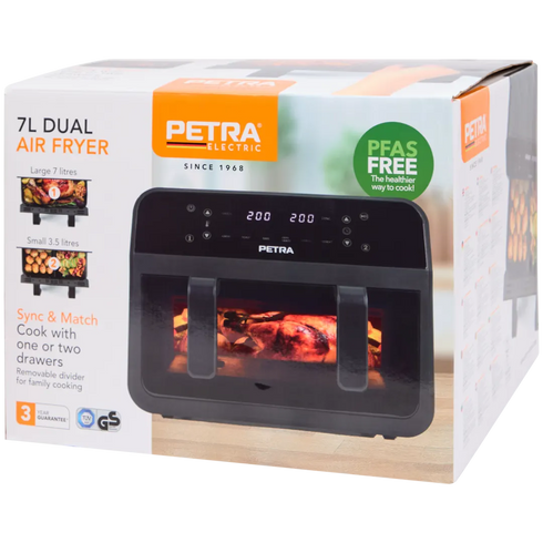 Friteuză cu Aer Cald "Petra Dual View" - Gătește Inteligent, Savurează Rapid!