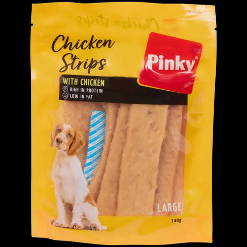 Gustări Premium Pinky: Fâșii Delicioase de Pui pentru Câinele Tău