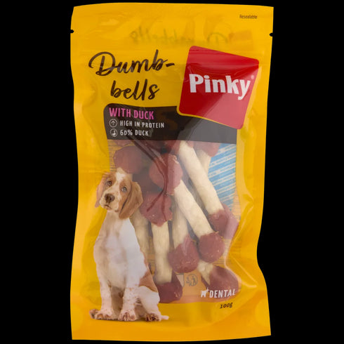 Gustări Premium Pinky: Dumbbells de Rață pentru Câinii Tăi - Delicii Sănătoase și Irresistibile!