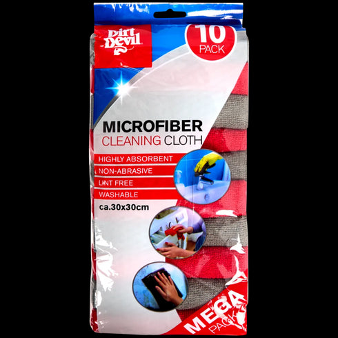 Lavete Profesionale din Microfibră Dirt Devil - Set 10 Bucăți - Curățenie Impecabilă