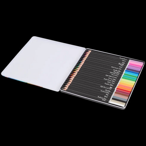 Set Profesional de Creioane Colorate - 24 Culori Vibrante, Ideal pentru Artiști și Copii