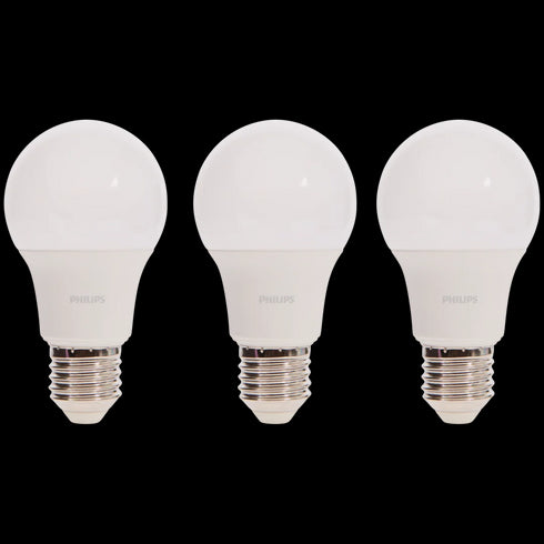 Becuri LED Philips E27 - Pachet 3 bucăți - Economice și Luminoase