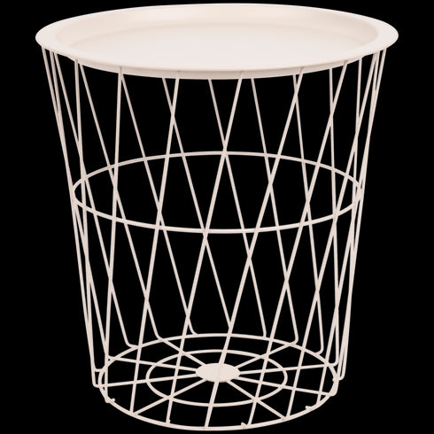 Măsuță de cafea elegantă 2 în 1 cu coș de depozitare din sârmă – Stil și funcționalitate pentru casa ta