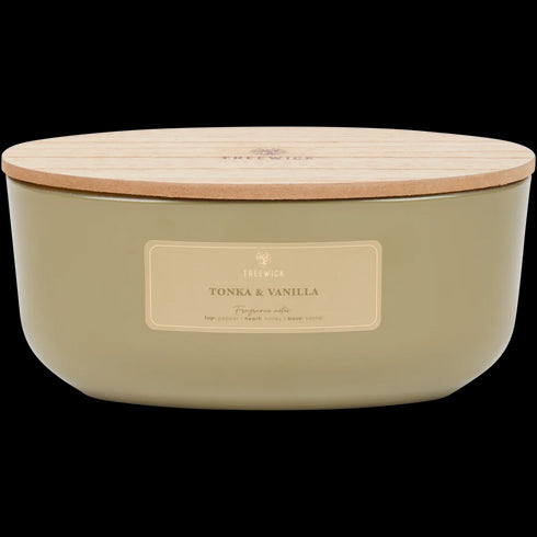 Lumânare Parfumată de Lux Treewick cu 2 Fitile din Lemn - Relaxare și Ambiantă Caldă