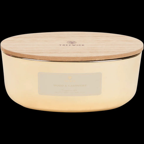 Lumânare Parfumată de Lux Treewick cu 2 Fitile din Lemn - Relaxare și Ambiantă Caldă