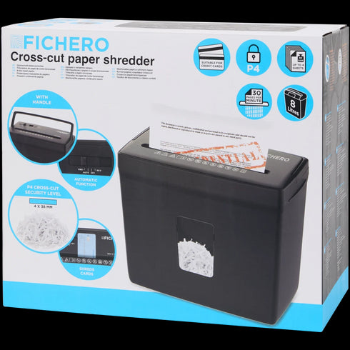 Tocător de Hârtie Fichero P4 - Securitate Maximă și Eficiență pentru Biroul Tău