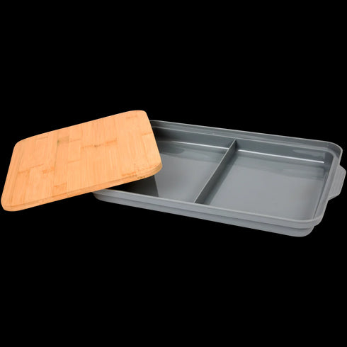 Tocător Multifuncțional din Bambus cu Tavă de Colectare Integrată - Ideal pentru Bucătăria Modernă