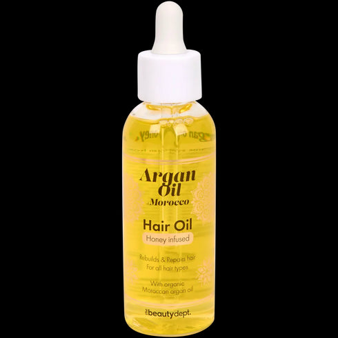 Ulei de Păr Premium The Beauty Dept. cu Argan Marocan și Miere - Strălucire și Hidratare Intensă