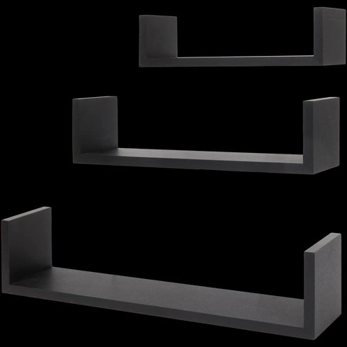 Set 3 Rafturi de Perete din Bambus - Design Modern și Ecologic