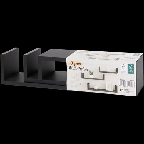 Set 3 Rafturi de Perete din Bambus - Design Modern și Ecologic
