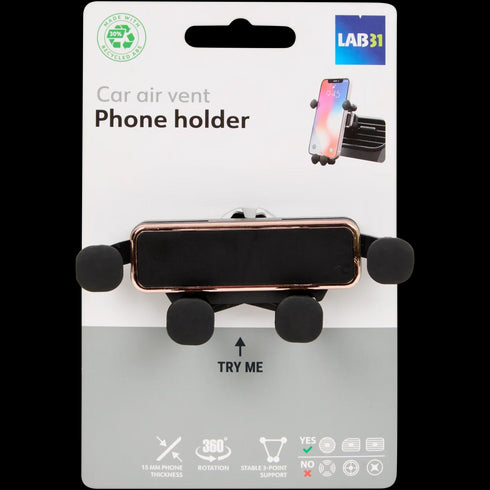Suport Auto Universal Lab31 - Prindere Sigură și Ecologică pe Grila de Ventilație - Ideal pentru Smartphone-uri