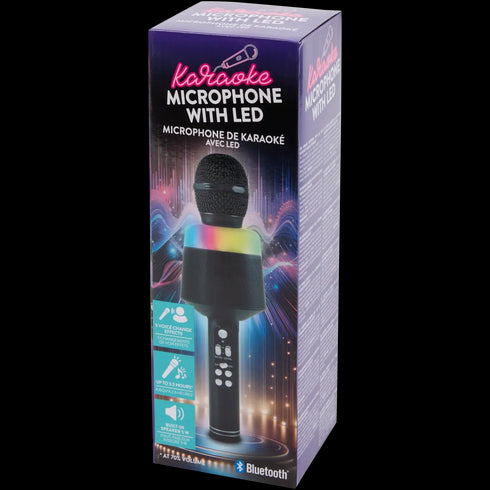 Microfon Karaoke Wireless cu Lumini LED - Sunet Puternic și Distracție Asigurată!