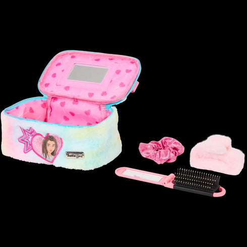 Geantă de Toaletă Premium Selfie Girls cu Accesorii Incluse - Frumusețe și Stil Acasă sau în Deplasare!