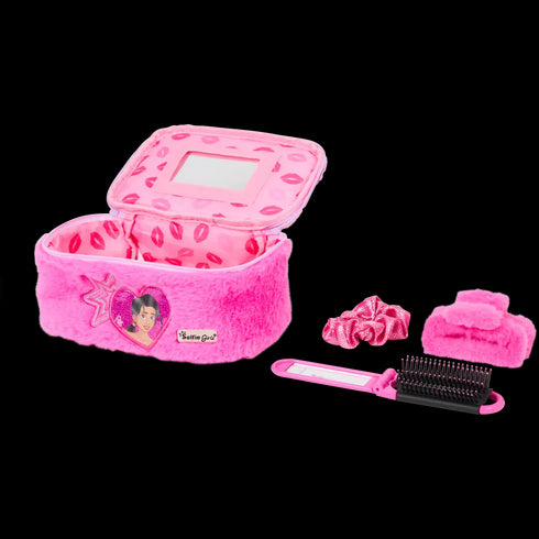 Geantă de Toaletă Premium Selfie Girls cu Accesorii Incluse - Frumusețe și Stil Acasă sau în Deplasare!