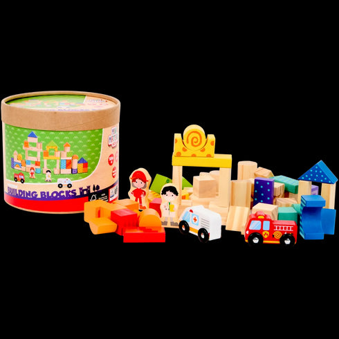 Blocuri de construit din lemn Mini Matters