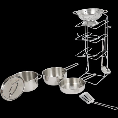 Set de tigăi de jucărie 8 piese | 33x16x15 cm