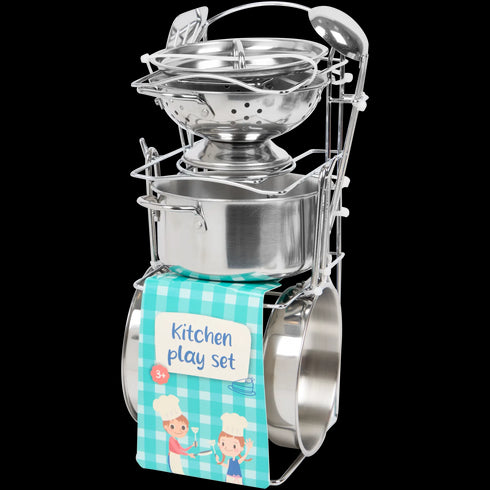 Set de tigăi de jucărie 8 piese | 33x16x15 cm