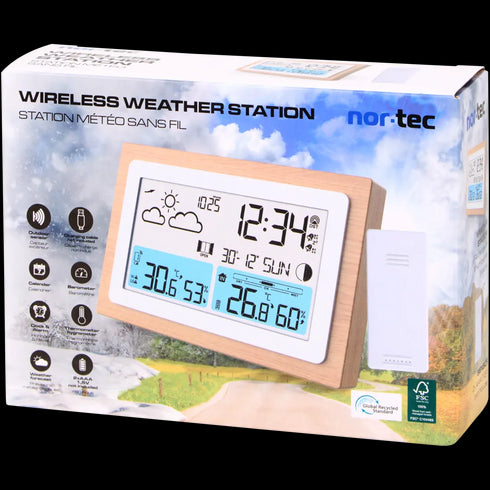 Stație Meteo Wireless Nor-Tec - Prognoză, Temperatură și Umiditate în Română
