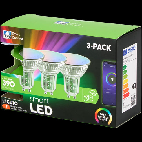 Spoturi Inteligente LSC Smart Connect - Iluminat LED RGB Wi-Fi Controlabil prin Aplicație și Voce