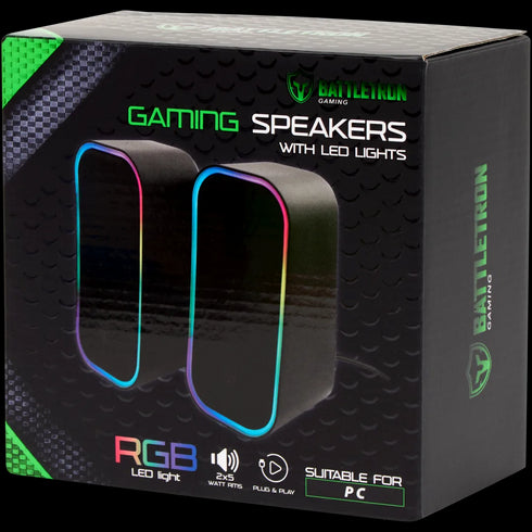 Boxe de gaming Battletron RGB - Sunet Puternic și Iluminare LED pentru Experiențe Imersive