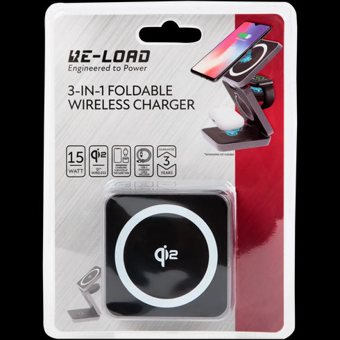 Încărcător Wireless Pliabil Re-load - Soluția 3-în-1 pentru Dispozitivele Tale Apple