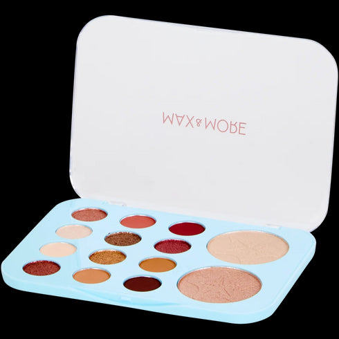 Paletă de Farduri și Iluminatoare Max & More – Culori Vibrante și Rezistență pentru un Machiaj Profesional