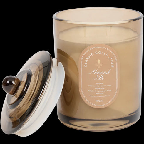 Lumânare Parfumată Premium cu Capac - Aromă Proaspătă și Ardere Prelungită (42h)