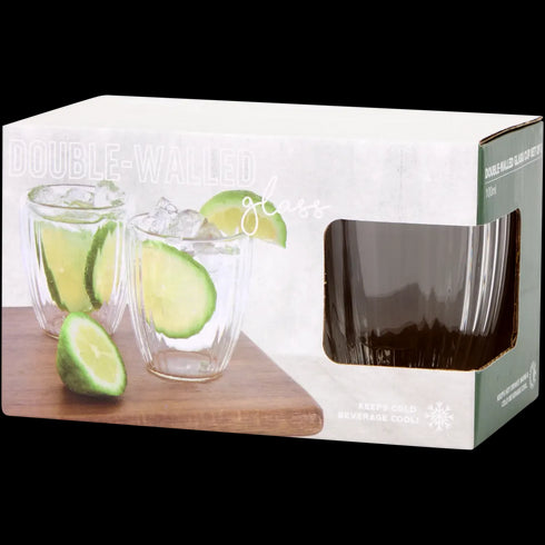 Set de 2 Pahare cu Pereți Dubli (100 ml) - Perfecte pentru Băuturi Reci sau Calde