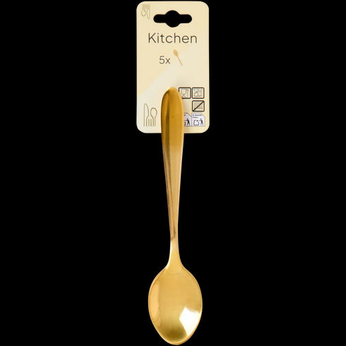 Lingurițe Aurii de Lux - Set de 5 - Design Atemporal