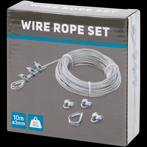 Set Cablu de Oțel Profesional - Rezistență Superioară 90 kg