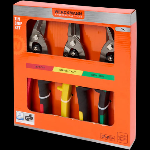 Foarfecă de Tablă Premium Werckmann - Set 3 Piese pentru Tăieri Precise