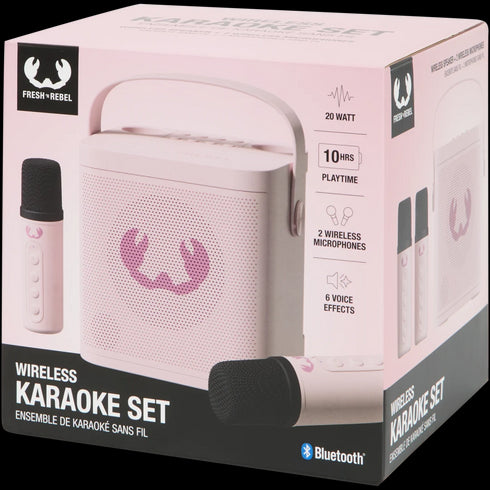 Set Karaoke Fresh 'n Rebel - Distracție Asigurată cu 2 Microfoane și Efecte Vocale!